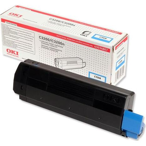 Toner Εκτυπωτή OKI C3200/C3200N Cyan 43034807